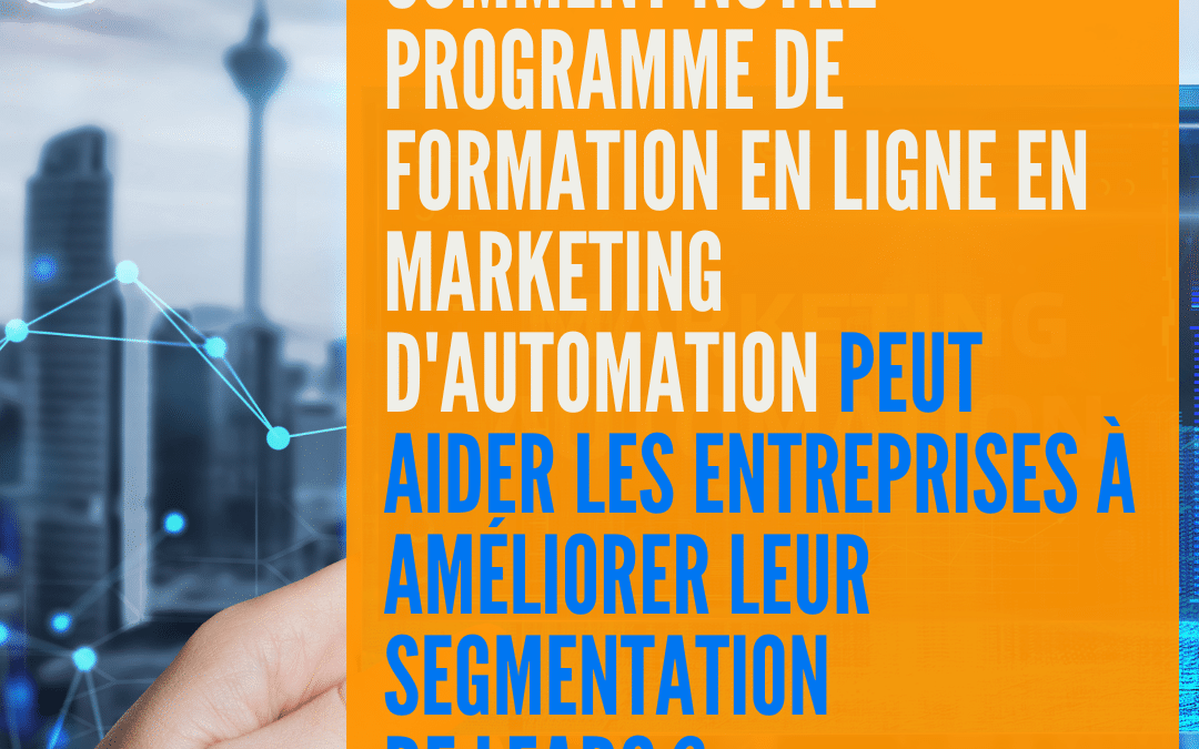 Comment notre programme de formation en ligne en marketing d’automation peut aider les entreprises à améliorer leur segmentation de leads ?