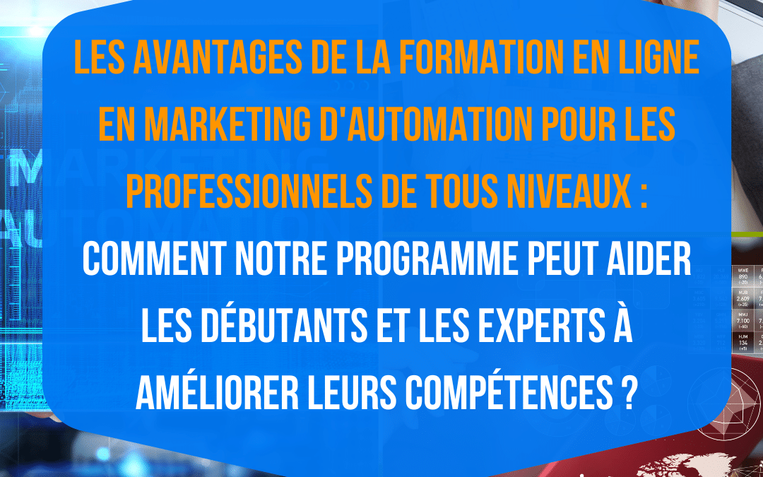 Les avantages de la formation en ligne en marketing d’automation pour les professionnels de tous niveaux : comment notre programme peut aider les débutants et les experts à améliorer leurs compétences ?