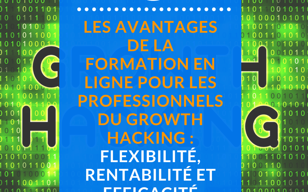 Les avantages de la formation en ligne pour les professionnels du growth hacking : flexibilité, rentabilité et efficacité.